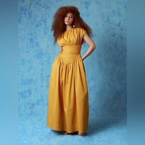KAI COLLECTIVE ADESUWA RUCHED COTTON MAXI DRESS (Size 3x)